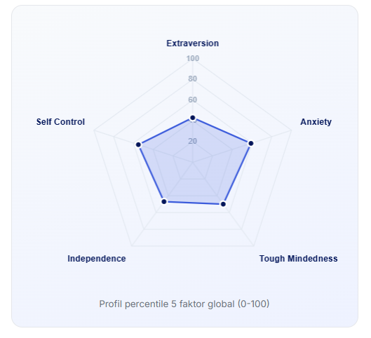 Contoh radar 5 faktor global Big Five Profile-16