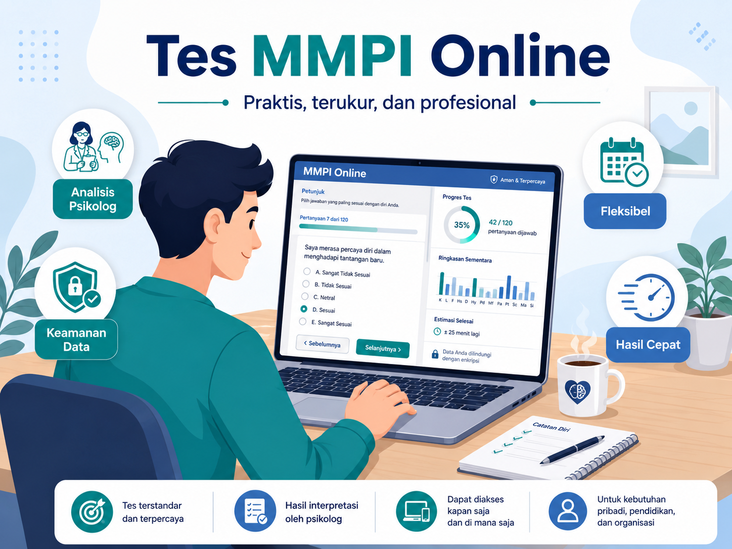 Durasi Pengerjaan Tes MMPI Online dan Spesifikasi Perangkat yang Tepat